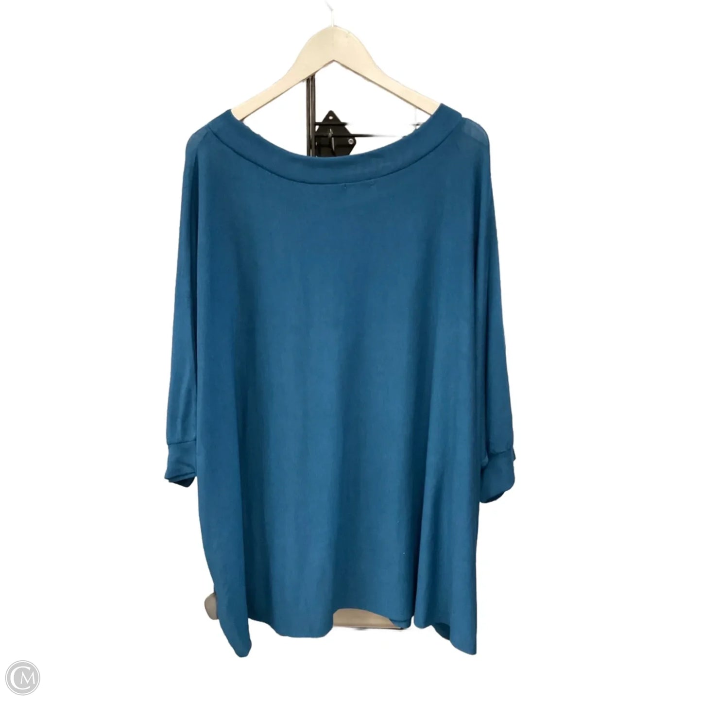 Top Short Sleeve By Andree By Unit In Teal, Size: 2x