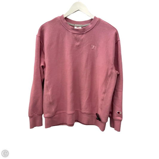 Sweatshirt Crewneck By Champion In Pink, Size: L