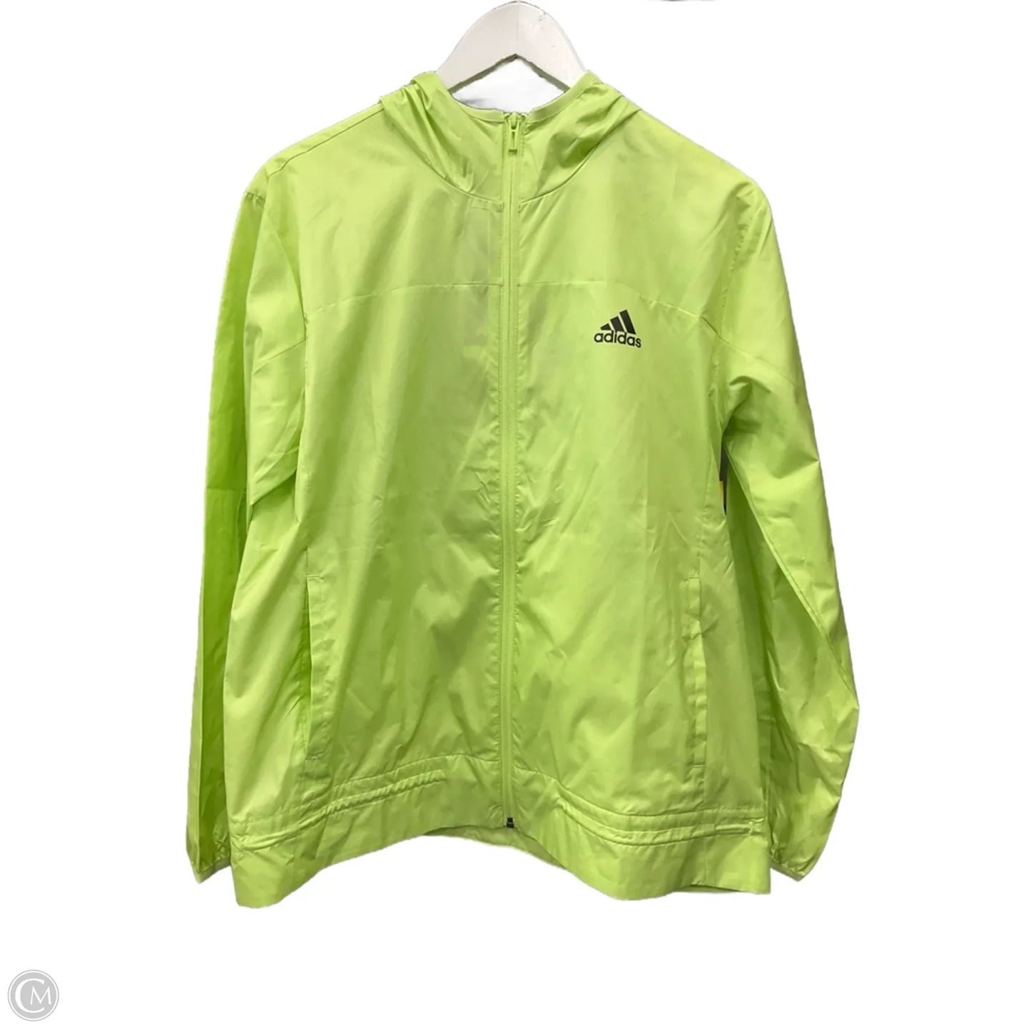 Jacket Windbreaker By Adidas In Green, Size: M