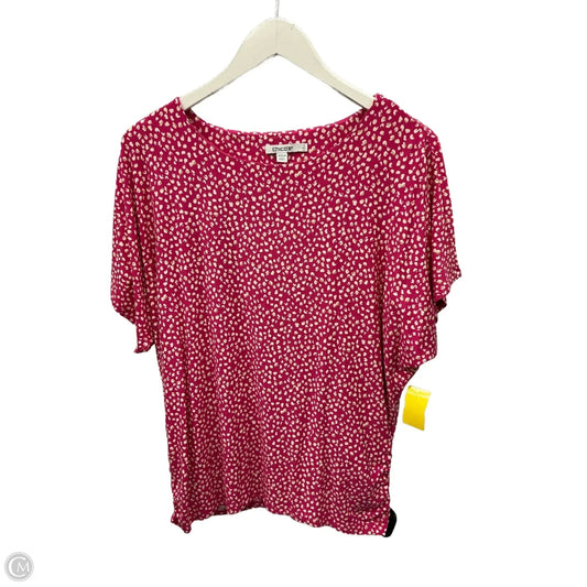 Top Short Sleeve By Chicos In Pink, Size: L
