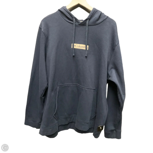 Athletic Sweatshirt Hoodie By Columbia In Navy, Size: Xl