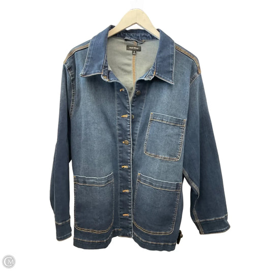Jacket Denim By Well Worn In Blue Denim, Size: Xl