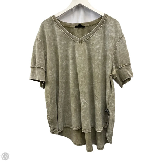 Top Short Sleeve By Jane And Delancey In Green, Size: 3x