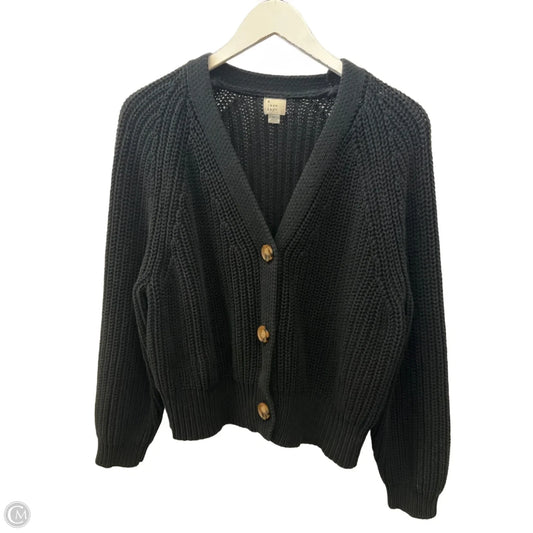 Sweater Cardigan By A New Day In Black, Size: Xl