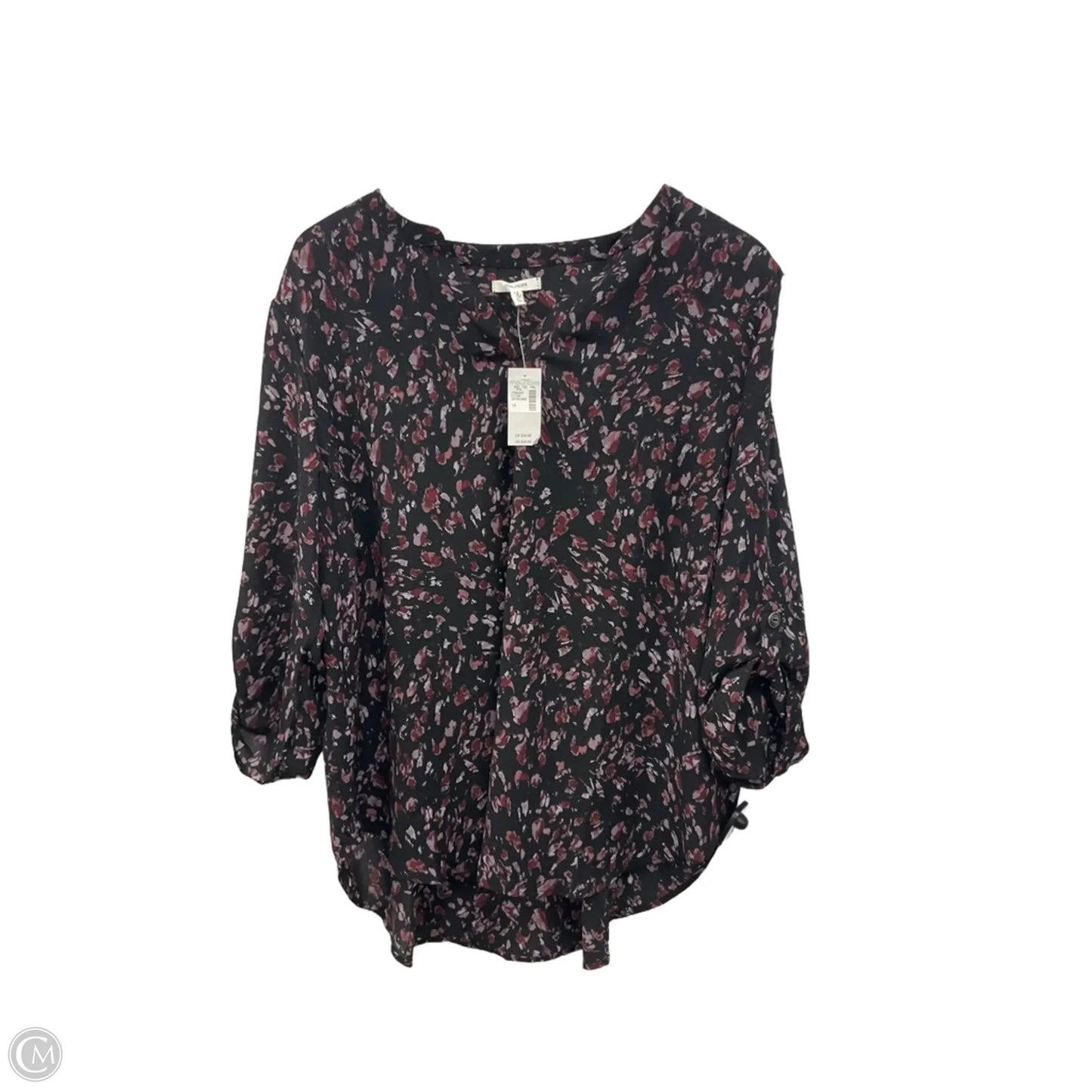Top Short Sleeve By Maurices In Black, Size: 1x