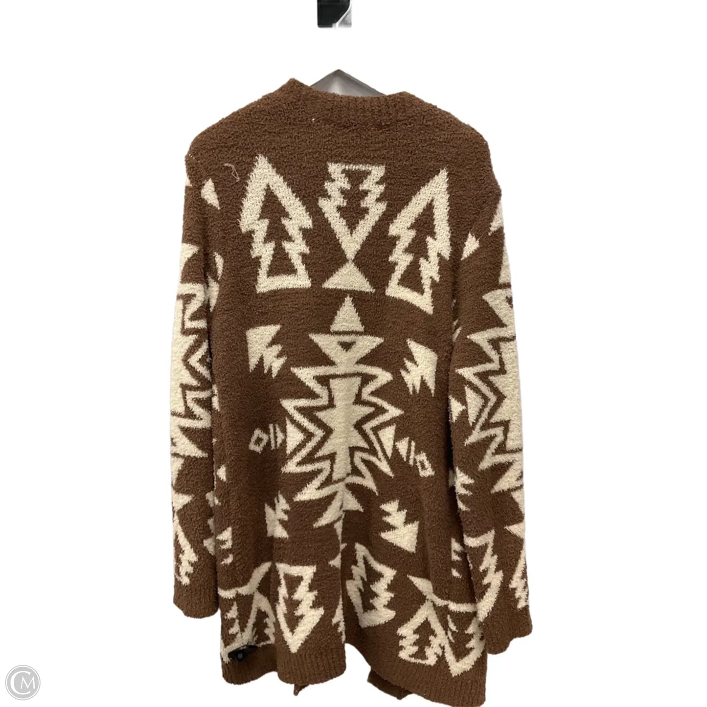 Sweater Cardigan By In Loom In Tan, Size: M