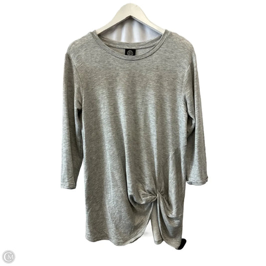 Top 3/4 Sleeve By Bobeau In Grey, Size: M