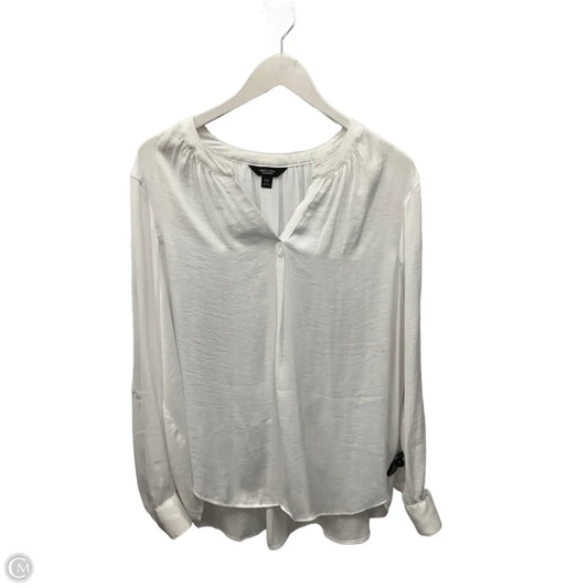 Top Long Sleeve By Simply Vera In White, Size: Xxl
