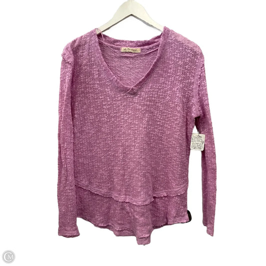 Top Long Sleeve By We The Free In Purple, Size: Xs