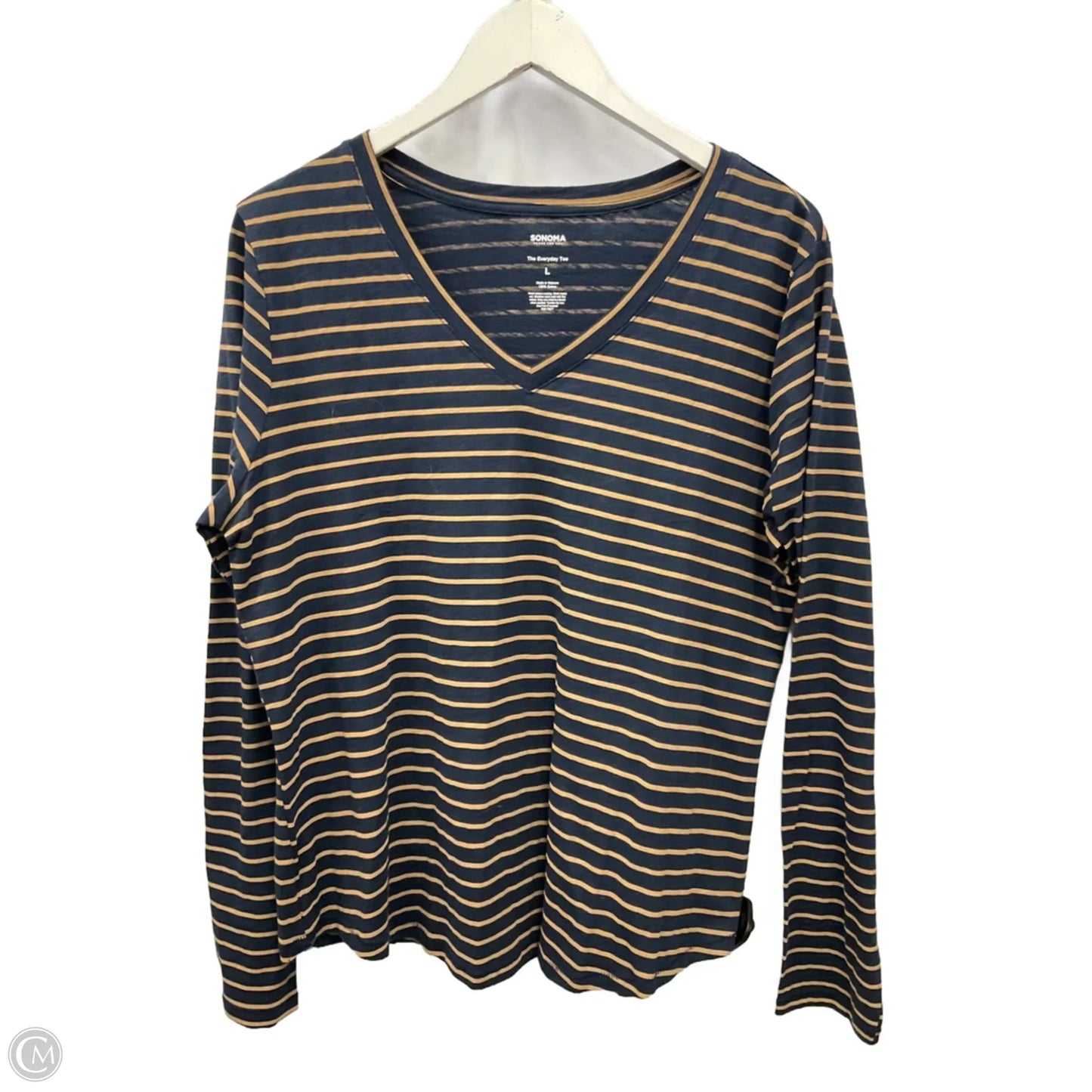 Top Long Sleeve By Sonoma In Navy, Size: L