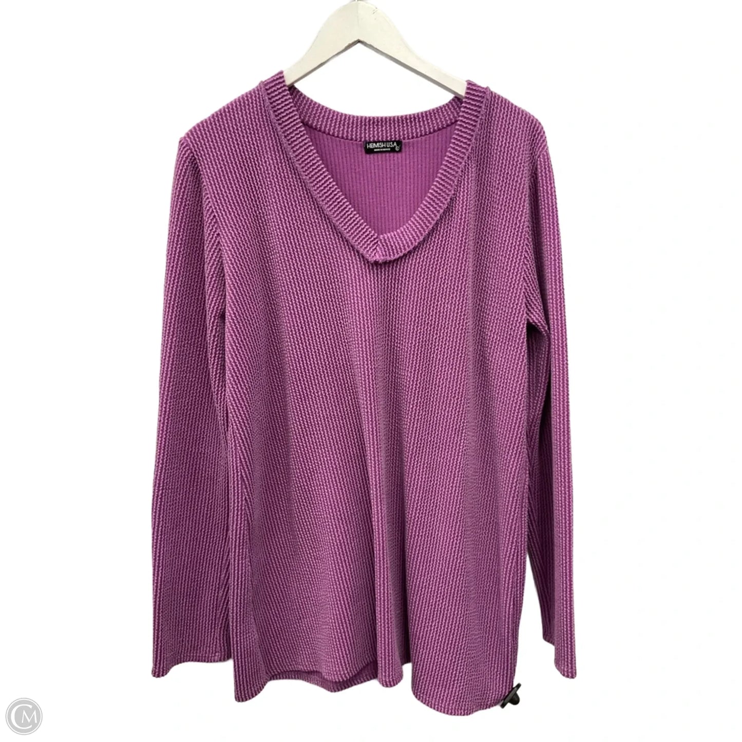 Top Long Sleeve By Heimish Usa In Purple, Size: L