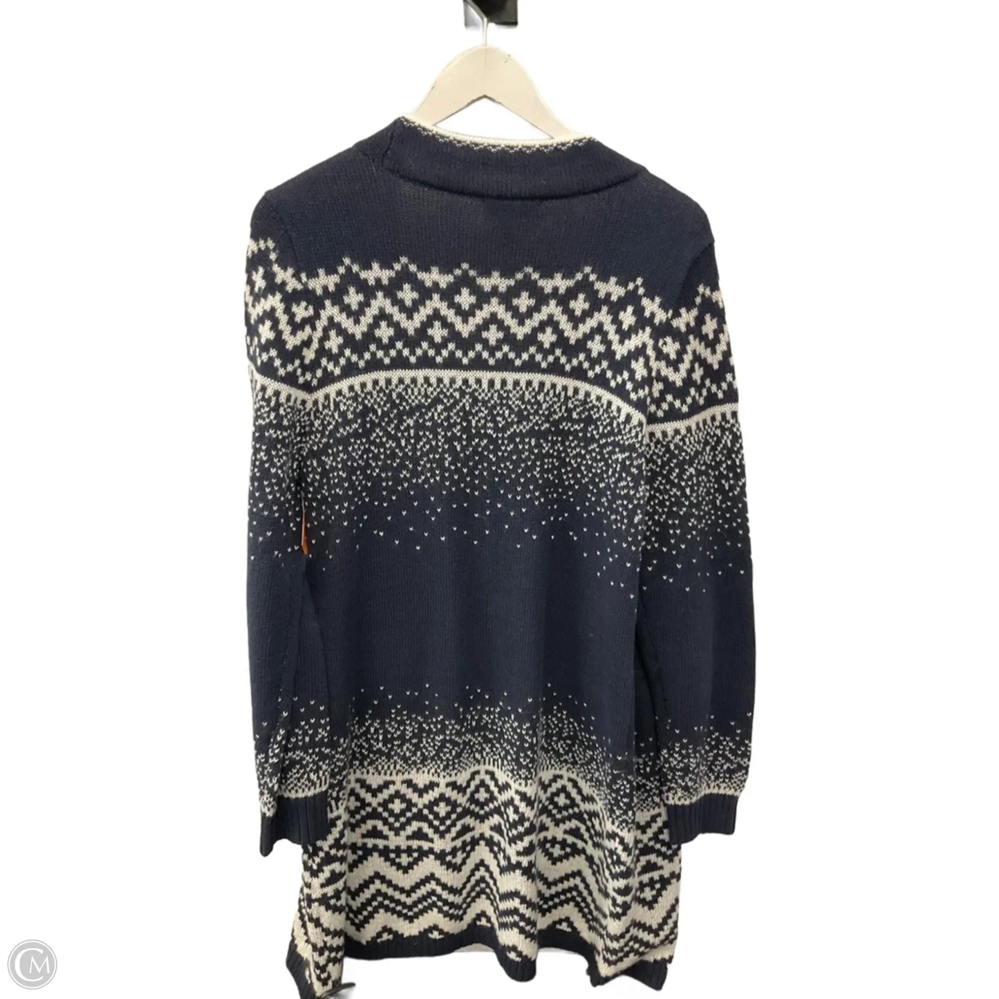 Sweater Cardigan By Christopher And Banks In Navy, Size: L