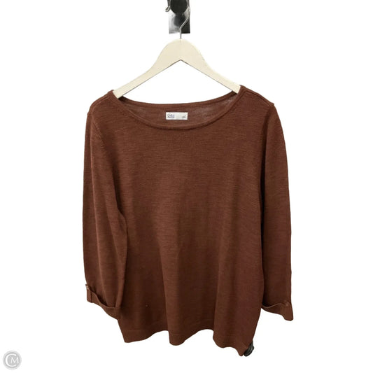 Sweater By Croft And Barrow In Brown, Size: L