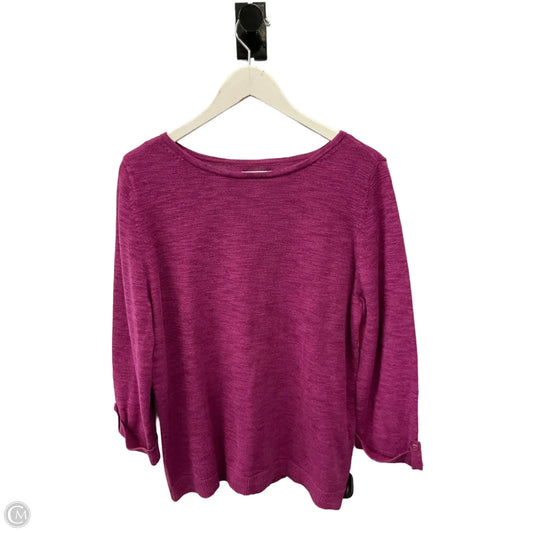 Sweater By Croft And Barrow In Purple, Size: L