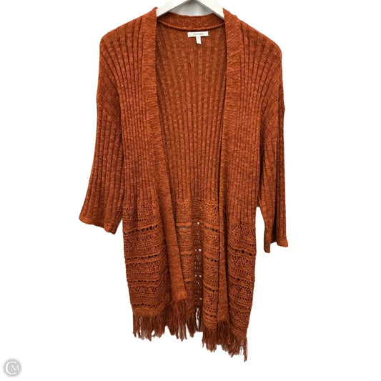 Sweater Cardigan By Maurices In Orange, Size: S