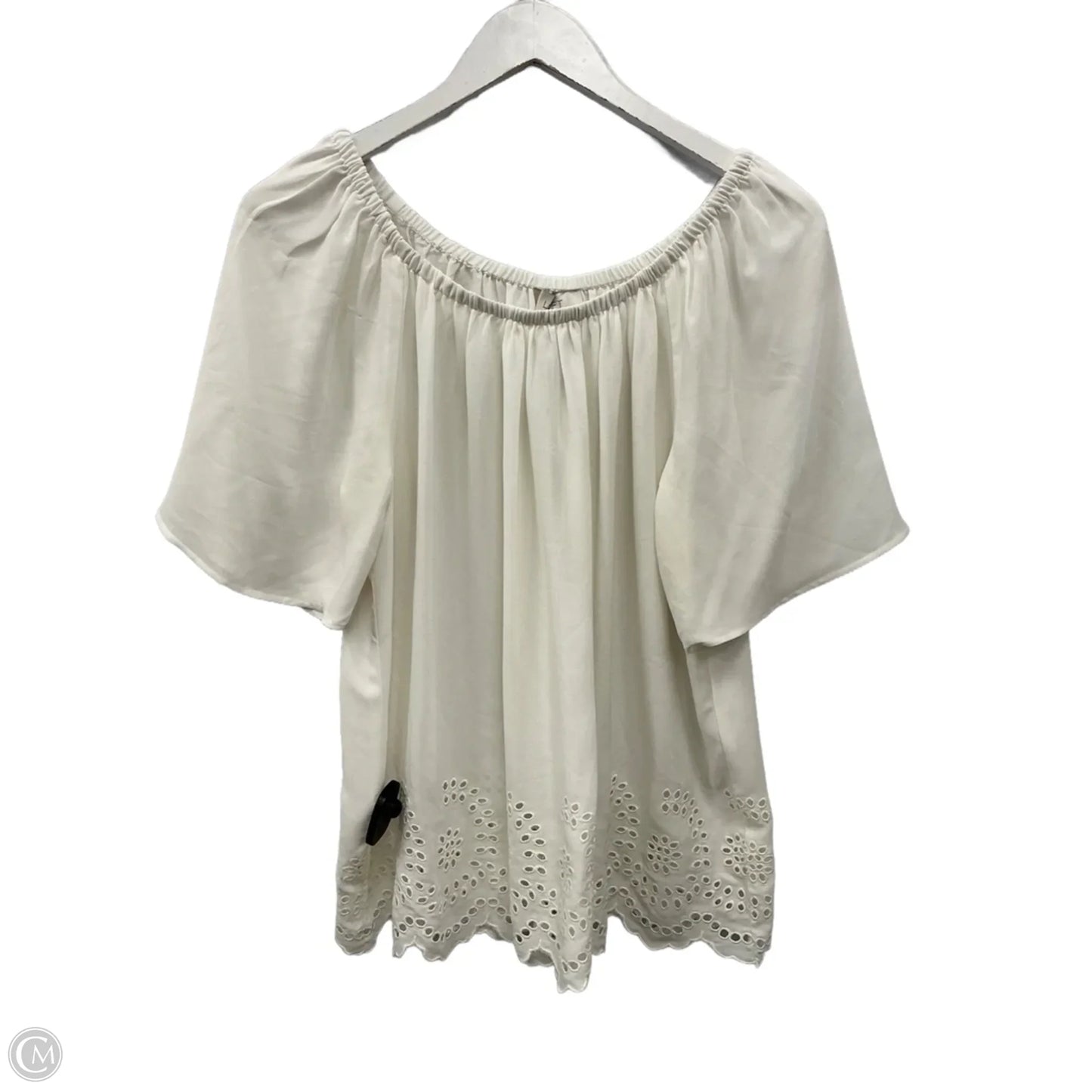 Top Short Sleeve By Loft In White, Size: S