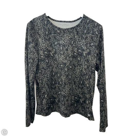 Top Long Sleeve By Hang Ten In Black, Size: Xl