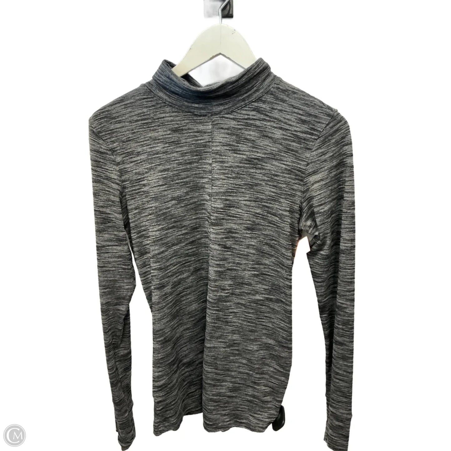 Athletic Top Long Sleeve Collar By Lululemon In Grey, Size: S