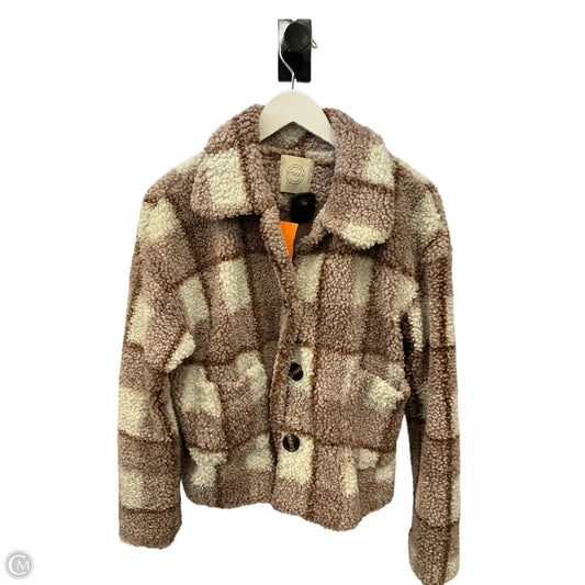 Jacket Faux Fur & Sherpa By Stoosh In Mauve, Size: S