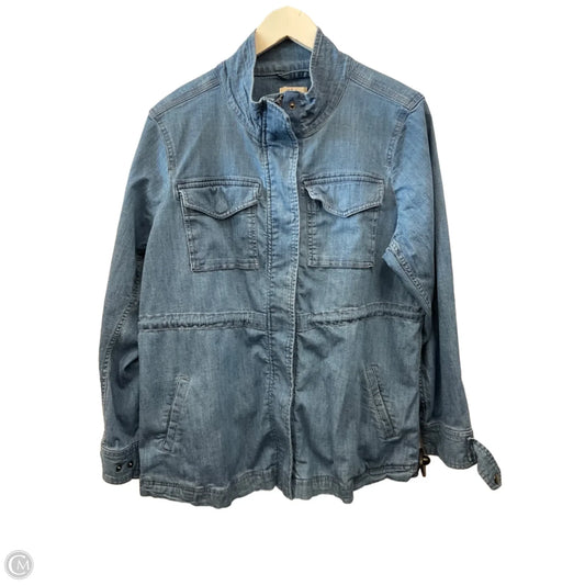 Jacket Utility By Style And Company In Blue Denim, Size: Xl