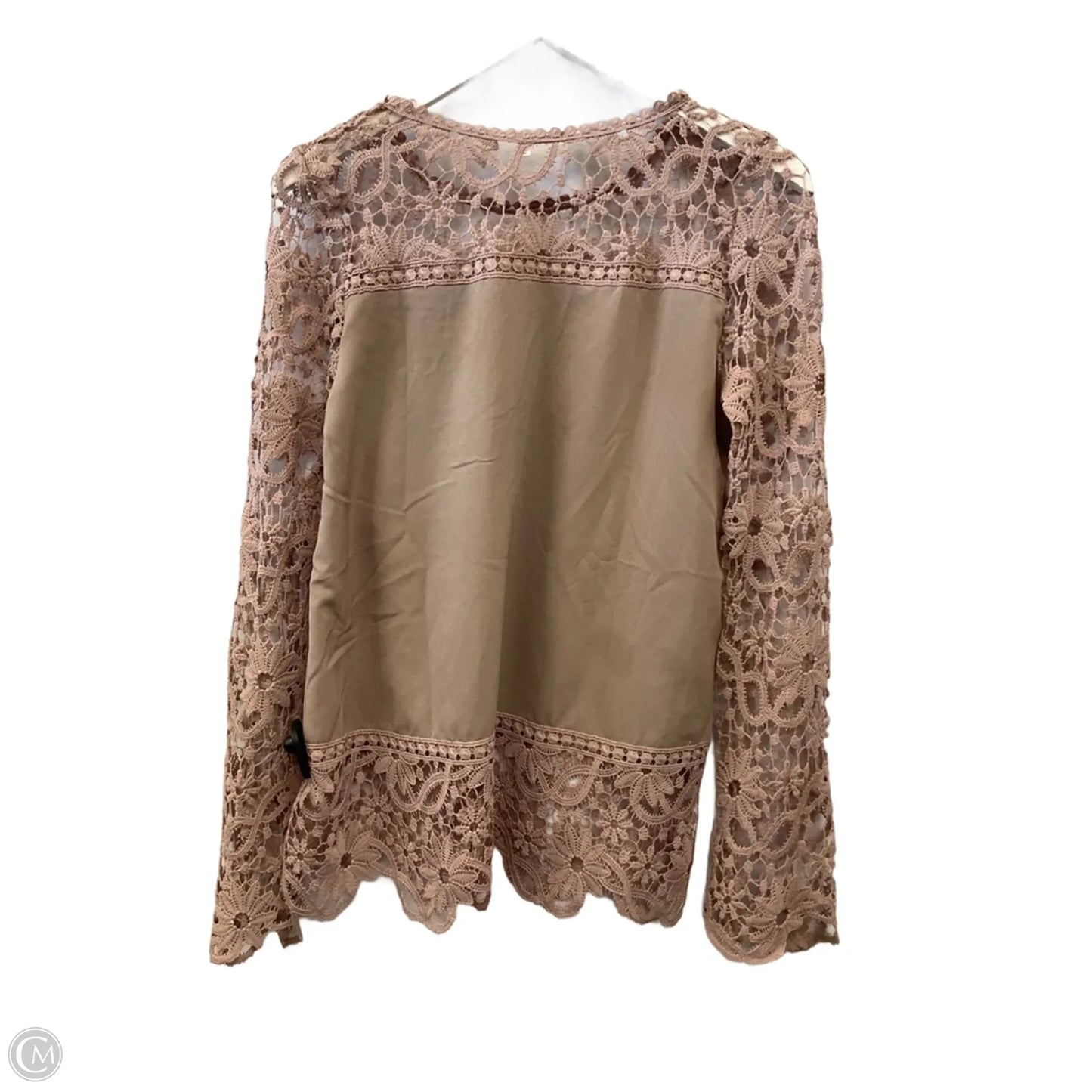 Top Long Sleeve By Clothes Mentor In Tan, Size: Xl