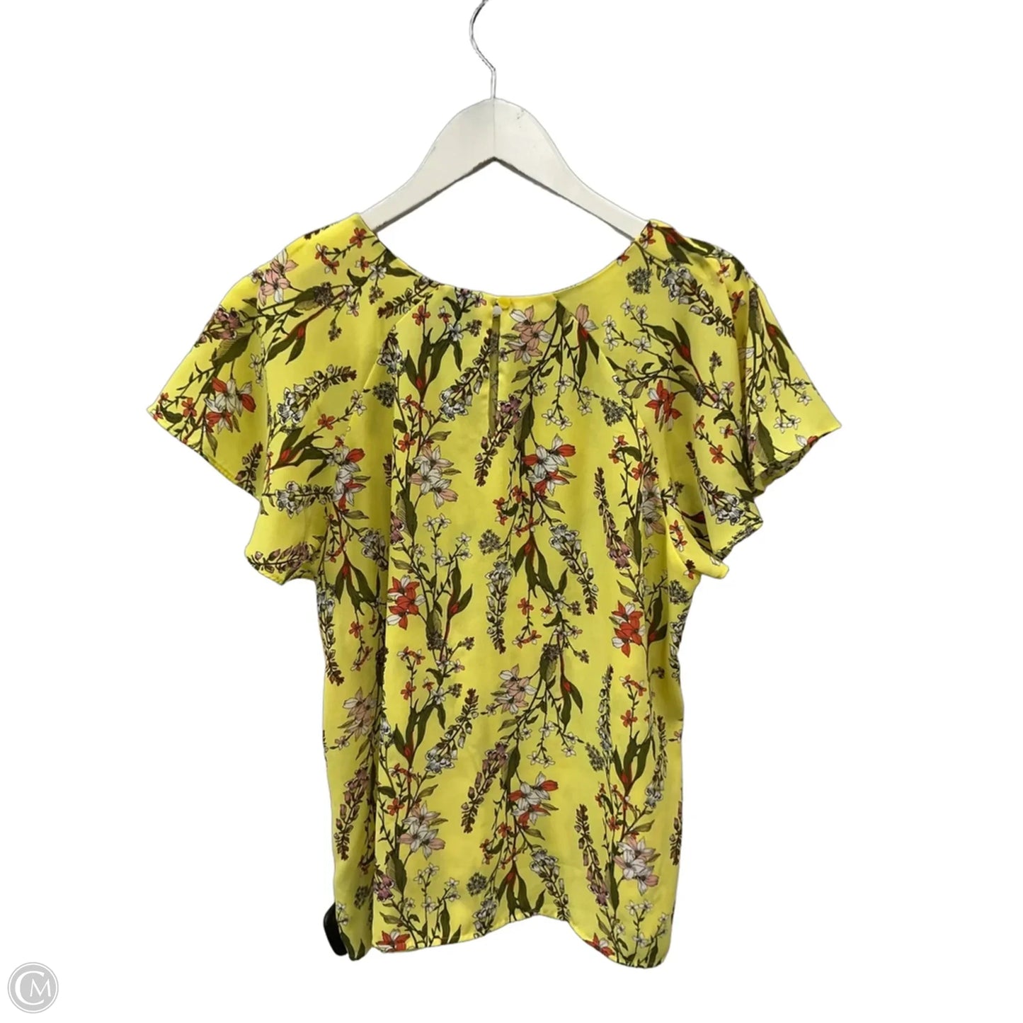 Top Short Sleeve By Worthington In Yellow, Size: Lp