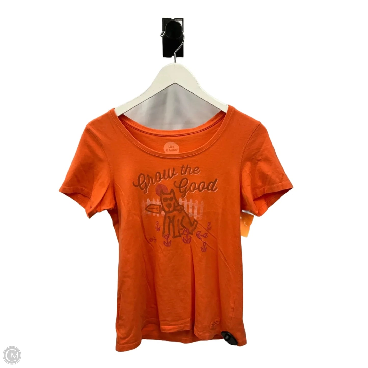 Top Short Sleeve By Life Is Good In Orange, Size: S