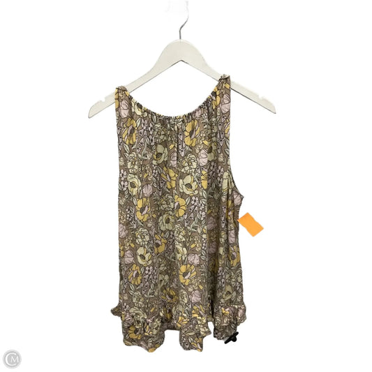 Top Sleeveless By Cupio In Yellow, Size: Xl