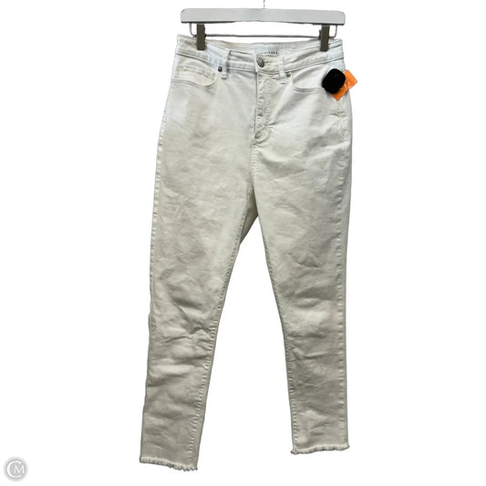 Jeans Skinny By Loft In White Denim, Size: 4