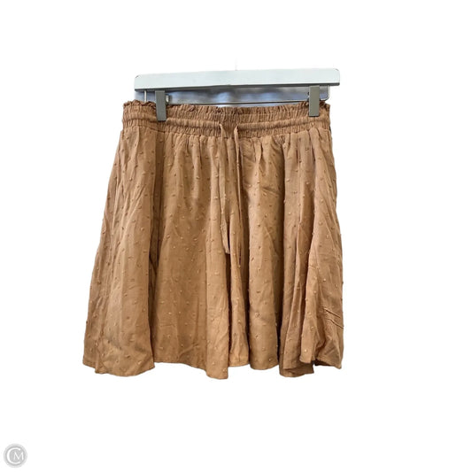 Skirt Mini & Short By Hem & Thread In Tan, Size: 12