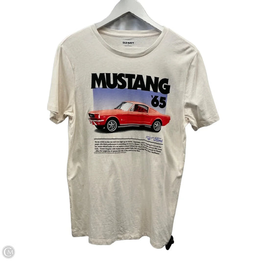 Top Short Sleeve By Old Navy In Cream, Size: S