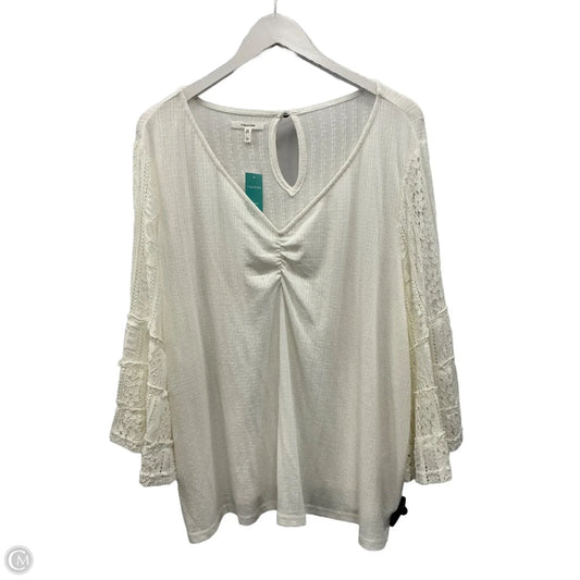 Top 3/4 Sleeve By Maurices In White, Size: 2x