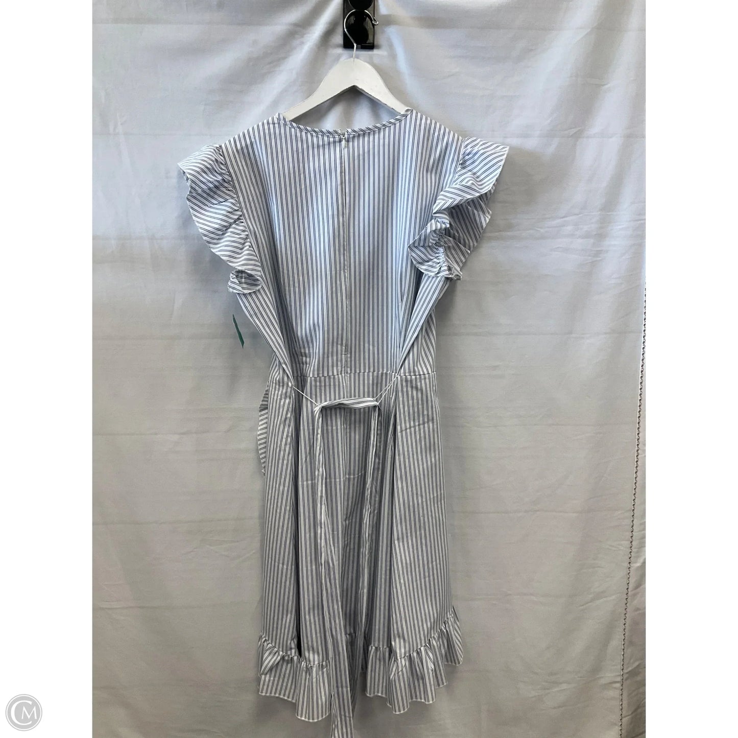 Dress Casual Midi By Ny Collection In Blue & White, Size: L