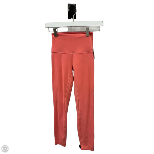 Athletic Leggings By Lululemon In Coral, Size: 2