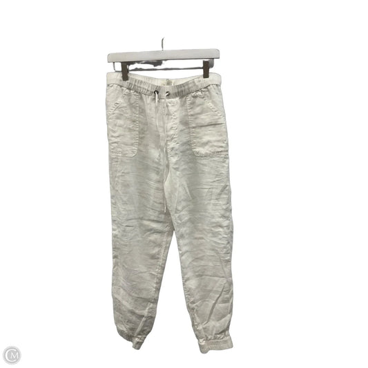 Pants Linen By C And C In White, Size: 12
