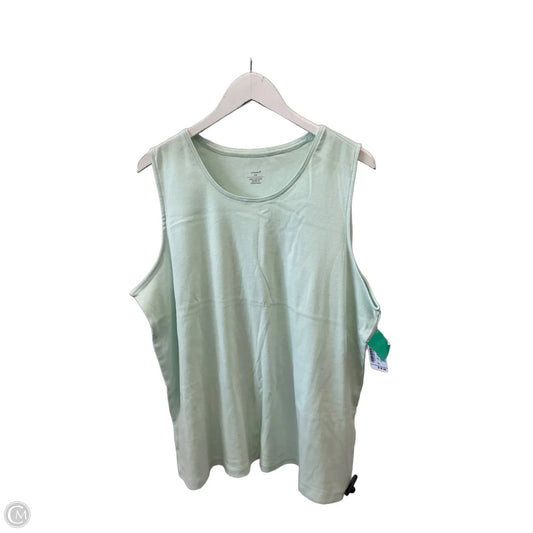 Top Sleeveless By Cj Banks In Green, Size: 2x
