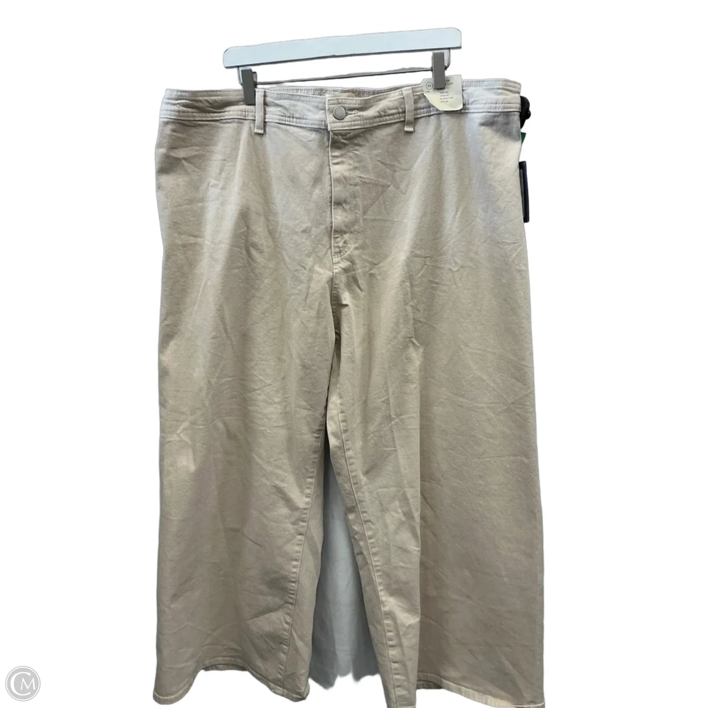 Jeans Wide Leg By Universal Thread In Cream Denim, Size: 22