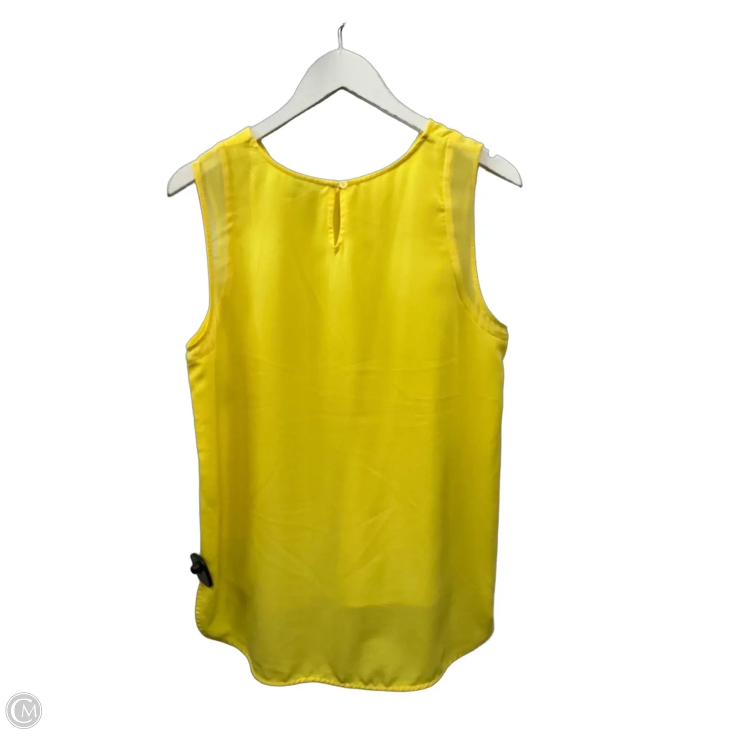 Top Sleeveless By Calvin Klein In Yellow, Size: M