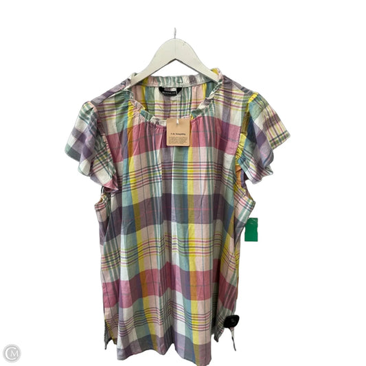 Top Short Sleeve By Bloomchic In Multi-colored, Size: 1x