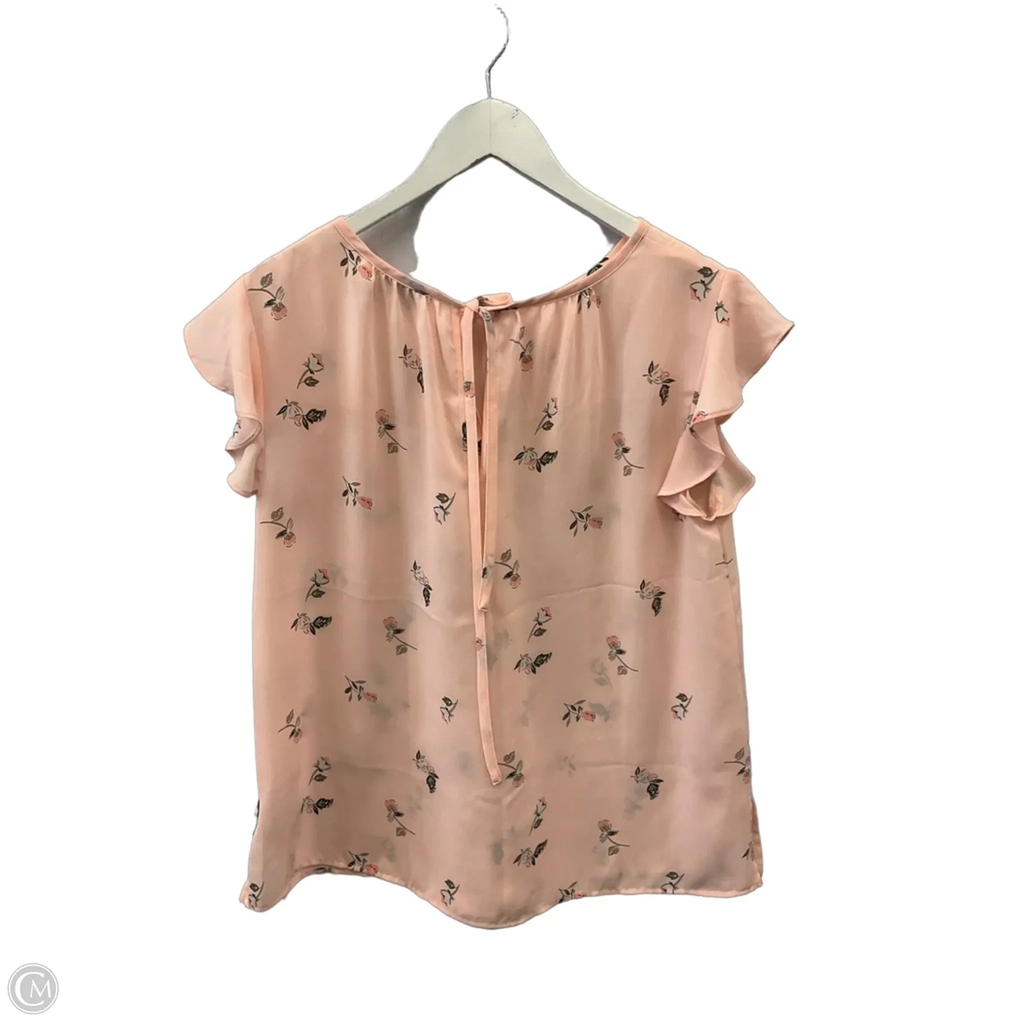 Top Short Sleeve By Loft In Peach, Size: M