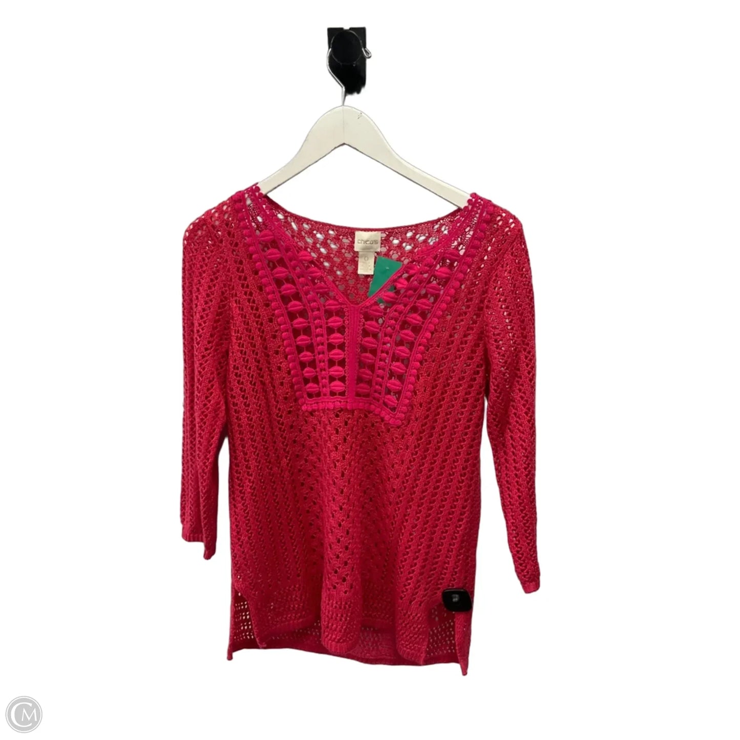 Sweater By Chicos In Pink, Size: S