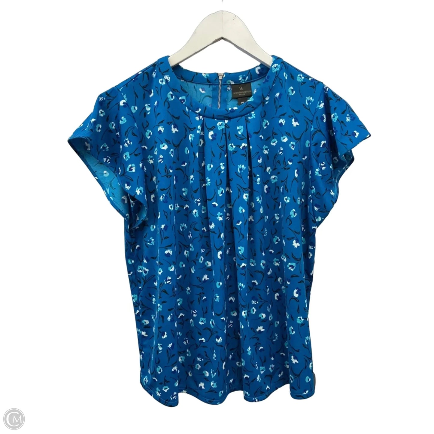 Top Short Sleeve By Worthington In Blue, Size: Lp