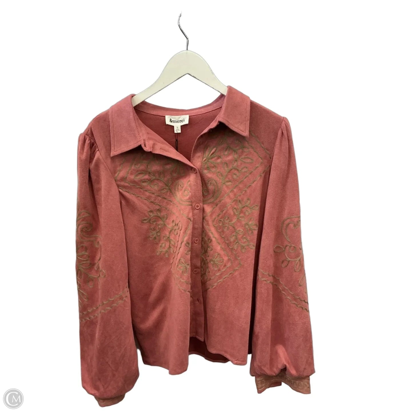 Top Long Sleeve By &merci In Pink, Size: L