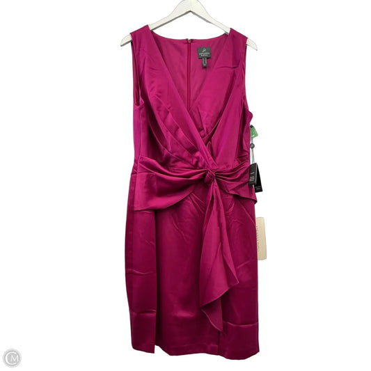Dress Party Midi By Adrianna Papell In Pink, Size: Xl