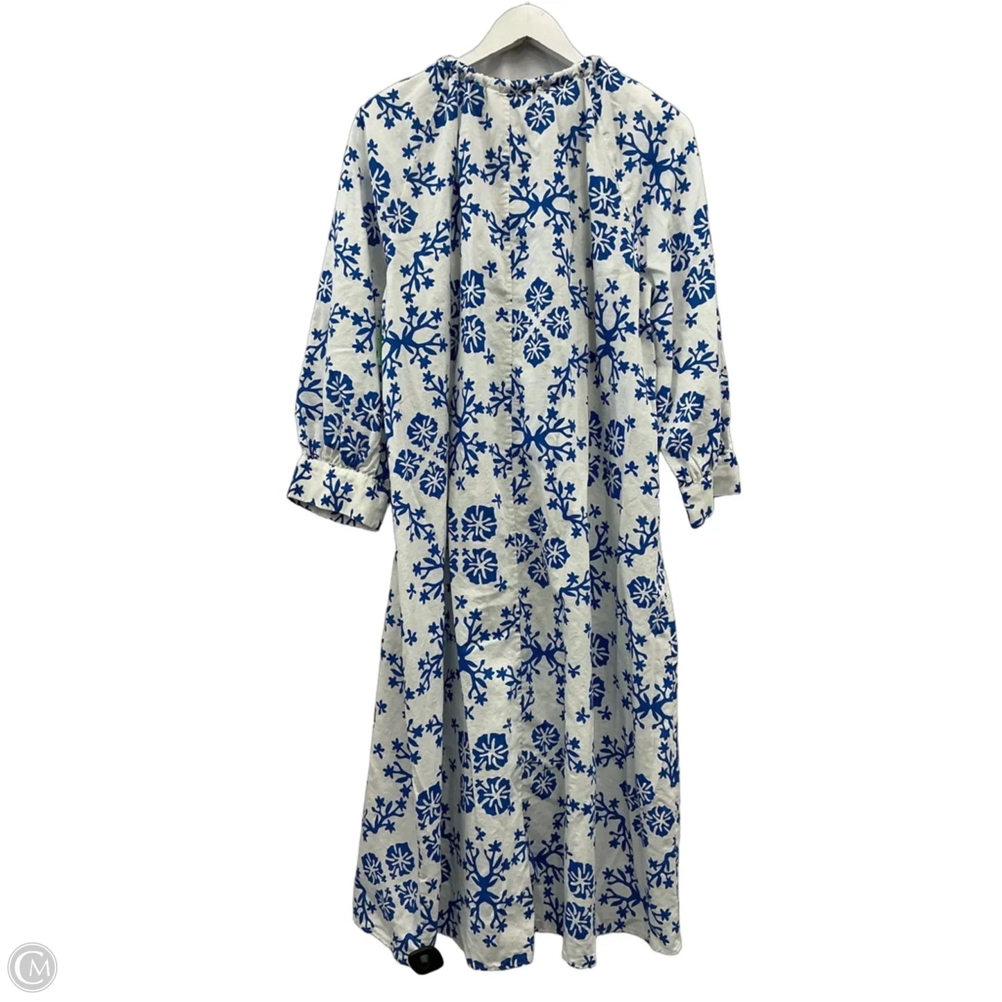 Dress Casual Midi By H&m In Blue & White, Size: S