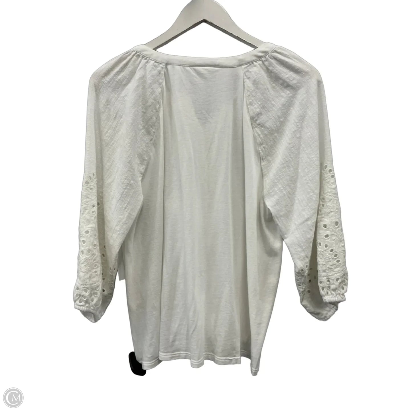 Top 3/4 Sleeve By J. Jill In White, Size: Mp