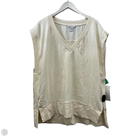 Athletic Top Short Sleeve By Athleta In Cream, Size: 1x