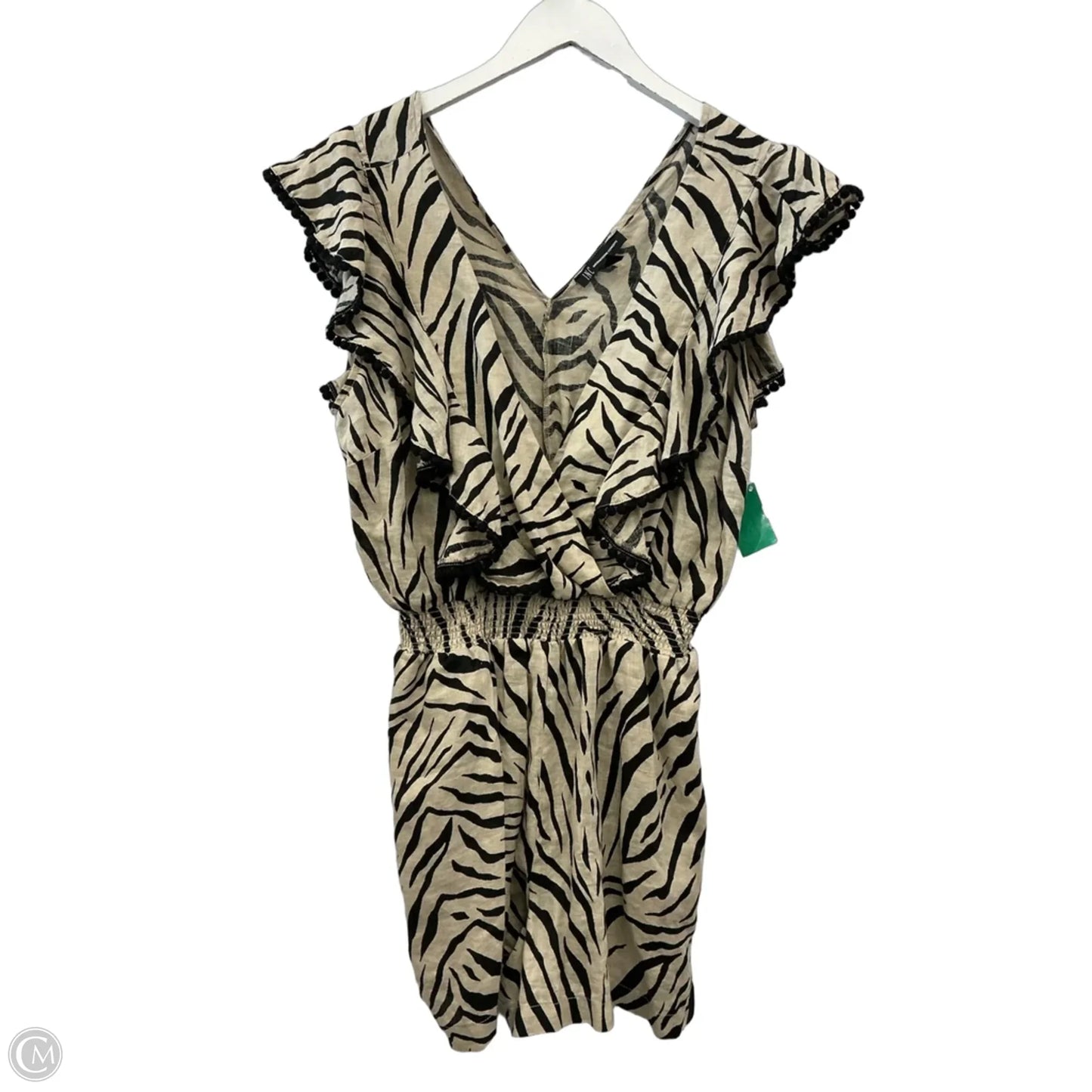 Romper By Inc In Black & Tan, Size: L
