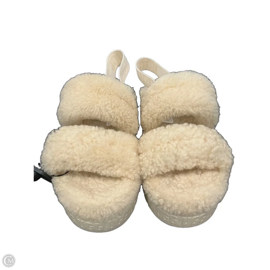 Sandals Designer By Ugg In Cream, Size: 10