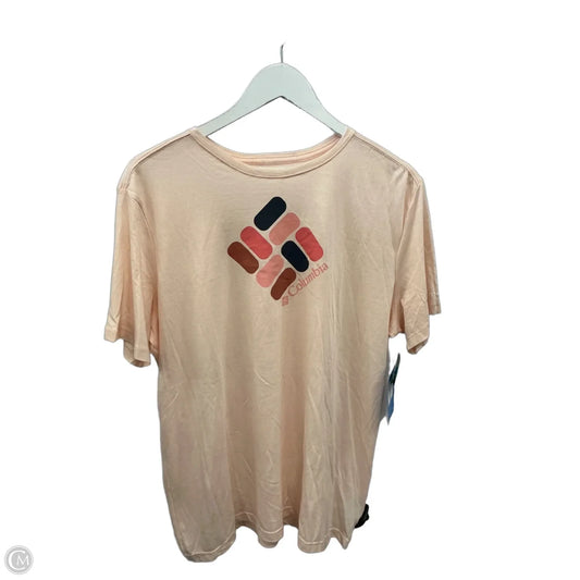 Athletic Top Short Sleeve By Columbia In Peach, Size: Xl
